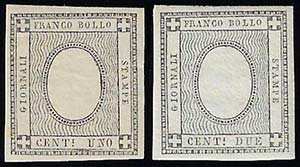 1861 - 1 cent. e 2 cent., entrambi senza ... 