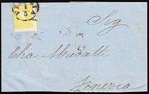 1860 - 2 soldi giallo, II tipo, dentellatura ... 
