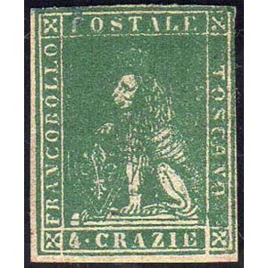 1857 - 4 crazie verde, II emissione (14), ... 