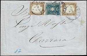1861 - 20 cent. azzurro (20), in ... 