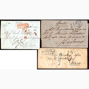1841/1861 - Tre lettere rispettivamente da ... 