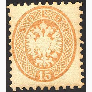 1854 - 15 soldi bruno, dent. 9 1/2 (45), ... 