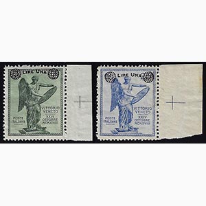 1924 - 1 lira su 5 cent., 1 lira su 25 cent. ... 
