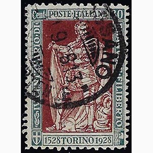 1928 - 30 cent. Emanuele Filiberto, dent. 11 ... 
