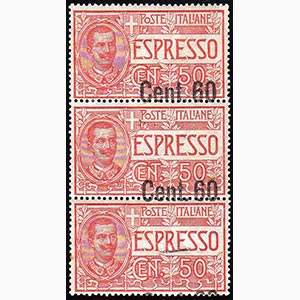 1922 - 60 cent. su 50 cent., striscia ... 