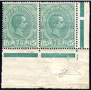 1884 - 75 cent. Umberto I, coppia ... 