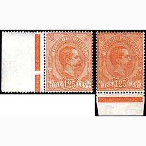 1884 - 1,25 lire Umberto I, due esemplari ... 