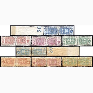 1914 - 10 cent., 2 lire, 10 lire, 12 lire ... 