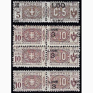 1923 - Quattro francobolli con varietà di ... 