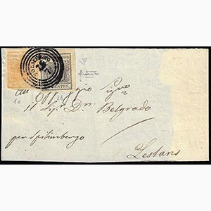 1850 - 5 cent. ocra arancio, 10 cent. grigio ... 