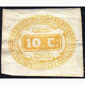 1863 - 10 cent. ocra (1a), nuovo, gomma ... 