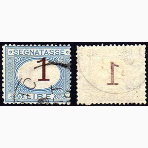 1870 - 1 lira azzurro e bruno (11), un ... 