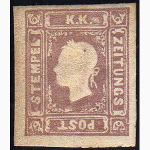 1859 - 1,05 soldi lilla grigio (9), gomma ... 