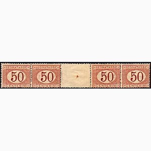 1890 - 50 cent. arancio e carminio (25), ... 