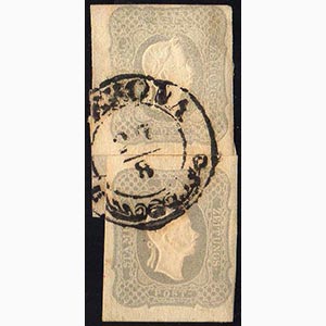 1861 - 1,05 soldi grigio chiaro (10), due ... 