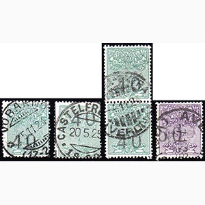 1924 - 40 cent., quattro esemplari, 50 ... 