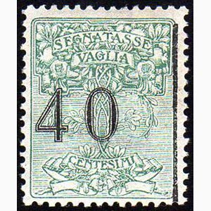 1924 - 40 cent., cifre fortemente spostate a ... 