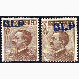 1921 - 40 cent., due esemplari soprastampa ... 