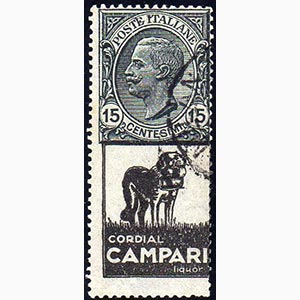 1924 - 15 cent. Cordial Campari, vignetta ... 