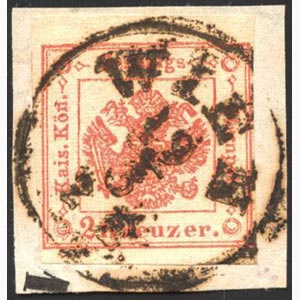 1859 - 2 kr. vermiglio (3), perfetto, usato ... 