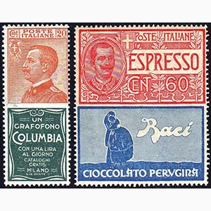 1925 - 20 cent. Columbia, 60 cent. espresso ... 