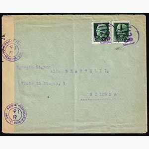 1944 - 25 cent. soprastampato fascetto, in ... 