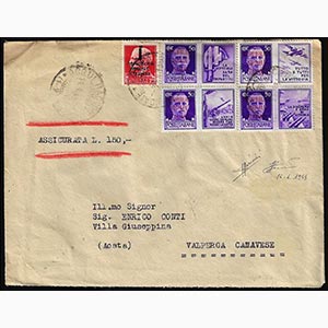 1944 - 50 cent. violetto, Marina, Esercito, ... 