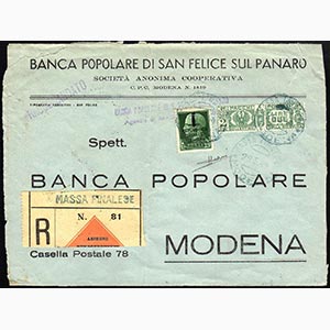 1944 - 2 lire fasci al centro, 25 cent. ... 
