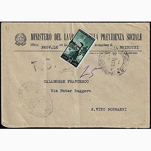 1951 - 25 lire Democratica (562), lieve ... 