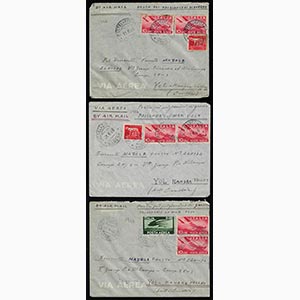 1946 - Tre lettere affrancate con posta ... 