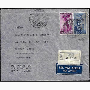 POSTA AEREA 1953 - 500 lire Campidoglio e 30 ... 