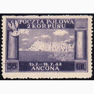 1946 - 55 g. violetto Vittorie Polacche, ... 