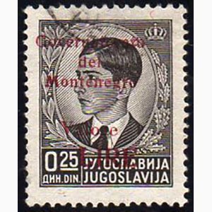 MONTENEGRO 1942 - 25 p. soprastampa in ... 