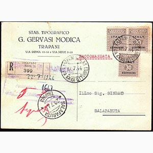 OCCUPAZIONE AMERICANA AMGOT SICILIA 1944 - ... 