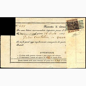 1855 - 25 cent. camoscio chiarissimo rosaceo ... 