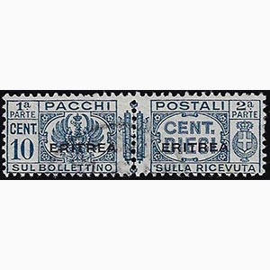 PACCHI POSTALI 1937 - 10 cent. fasci al ... 