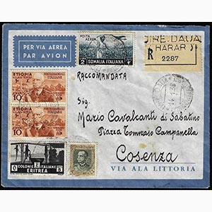 1938 - 10 cent. Vittorio Emanuele III coppia ... 