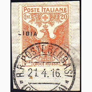 1915 - 20 + 5 cent. Croce Rossa, soprastampa ... 