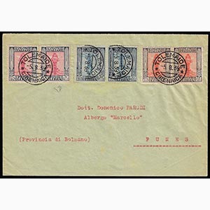 1939 - 25 cent. Pittorica, centro capovolto, ... 