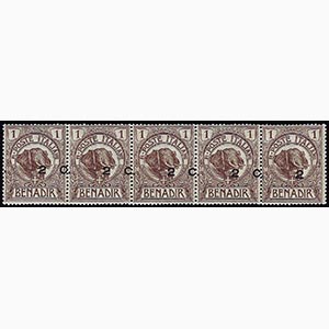 1906 - 2 cent. su 10 a., striscia ... 