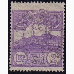 1903 - 2 lire Veduta (44), usato, perfetto. ... 