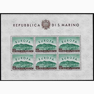 1961 - 500 lire Europa, foglietto (23), ... 