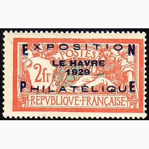 FRANCIA 1929 - 2 fr. Le Havre (257A), gomma ... 