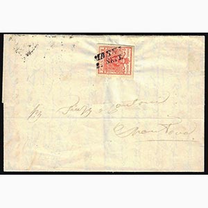 1854 - 15 cent. rosso carminio, III tipo, ... 