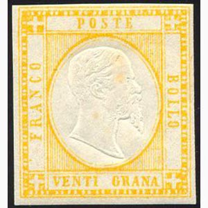 1861 - 20 grana giallo (23), nuovo, gomma ... 