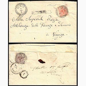 1855 - 15 cent. rosso vermiglio, III tipo, ... 