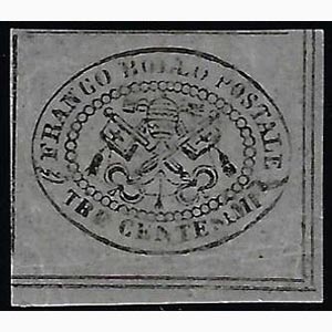 1867 - 3 cent. grigio (15), angolo di ... 