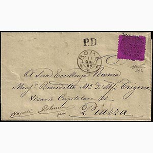1869 - 20 cent. violetto rosso (28h), ... 
