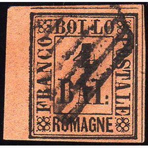 1859 - 4 baj fulvo (5), bordo di folgio, ... 