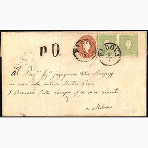 1862 - 10 soldi bruno mattone, 3 soldi verde ... 